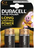 DURACELL CDUR+ C Sized Plus Alkaline Batteries- Coppertop Battery (Pack of 2)_base