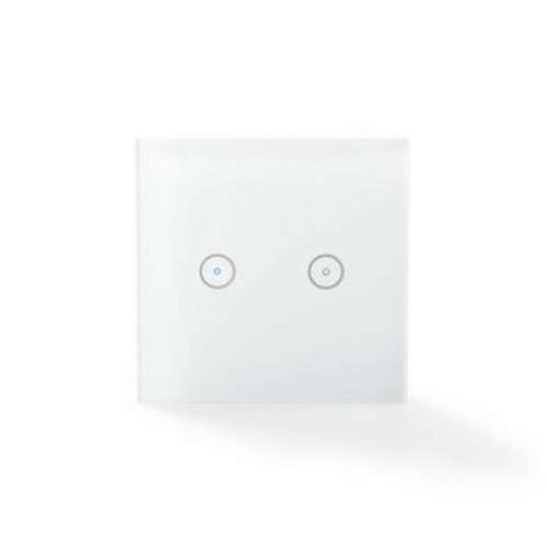 Homeflow W-8002 Smart Touch Wall Switch Tempered Glass Electrical Touch Switch 2 Gang_base