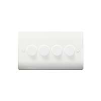 Thrion DIMSL4G Push on/off four gang 400W Dimmer Switch White_base