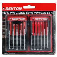 Dekton DT65311 11PC Precision Screwdriver Set Flat, Phillips, Awl & Magnet_base