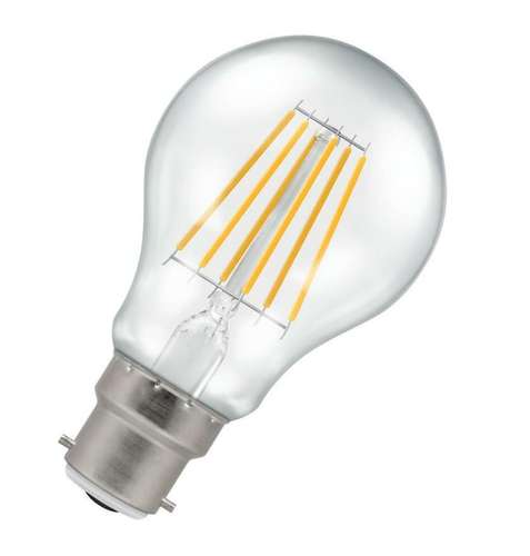 Crompton CRGOLF5BCWW 5W LED Round Filament Golf Bulb Clear Dimmable 2700K BC-B22D_base