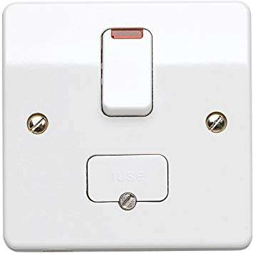 MK Electric Connection Unit White With Flex Outlet, Neon And Frontplate K377WHI_base