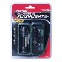 Dekton Rechargeable Led Flashlight Mini USB With Case