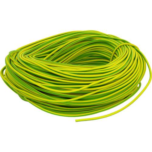RONBAR PS5G100 High Quality 100m x 6mm PVC Sleeving Reel Green/Yellow _base