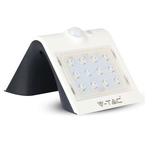 V-TAC VT8276 1.5W LED Solar Wall Light 4000K -White +Black Body
