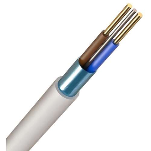 1.5mm² White 2 Core & Earth Fire Resistant Cable, 19.5A, 100m_base