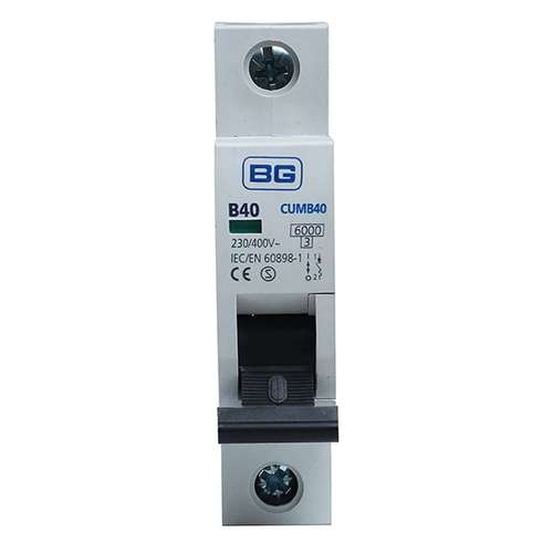 BG CUMB40 Single Pole Miniature MCB Circuit Breaker-40A_base