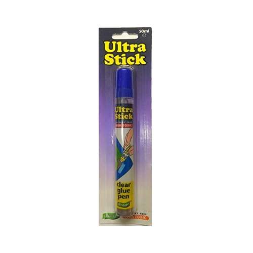 Ultratape 50GLUEPEN Clear Glue With Sponge Tip Strong & Permanent Glue Pen 50Ml_base