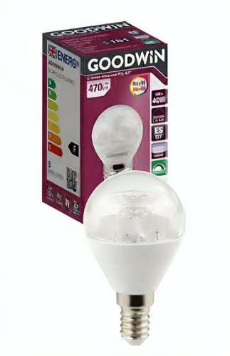 GOODWIN  Mini Globe Clear E14 260D 5W/40W 470lm Dimmable Ra90 3000K LED Lamp
