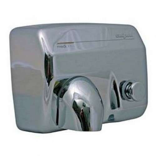 Heavy Duty Rugged Push Button Hot Air Hand Dryer Chrome_base