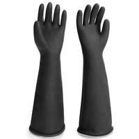 B460-L High-Quality Large Heavy Duty Black Latex Industrial Rubber Gloves 1 Pair_base