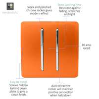 Trendi Switch ART-2DBOR 2 Gang Retractive Doorbell Switch, Orange