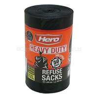 HERO SSREF20 High-Quality Super Strong Black Bin Bag Liners Refuse Sacks 85L_base