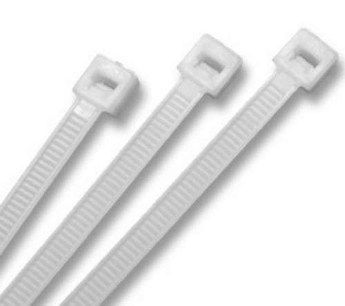 TAKBRO 200MMX2.5MM CABLE TIES WHITE 100PK NYLON 66 MATERIAL UL APPROVED CT2002.5_base