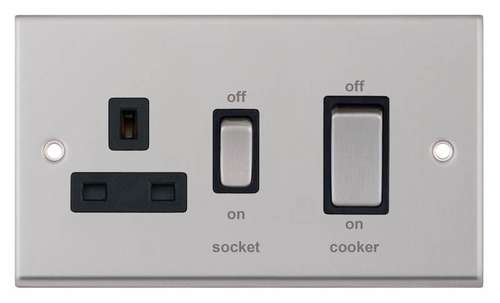 Selectric 45A Cooker Unit with 13A Switched Socket, 7MPRO_base