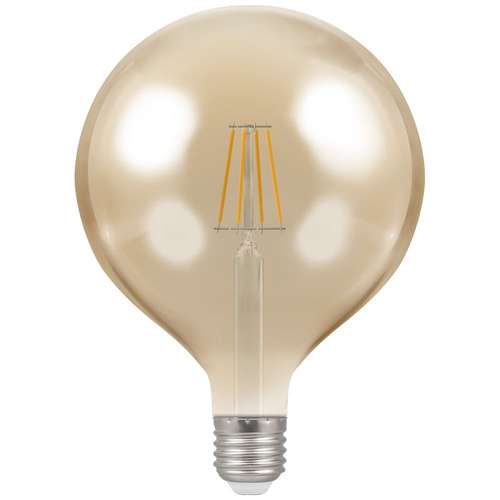 Crompton CRVIN7G125ES 7.5W Vintage G125 Globe Lamp LED Filament Antique Dimmable ES-E27_base