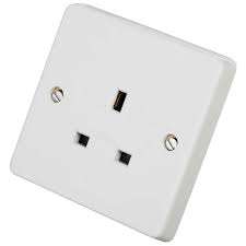 THRION SLSKTUNSW1G High-Quality 13A Slimline 1 Gang Unswitched Socket White_base