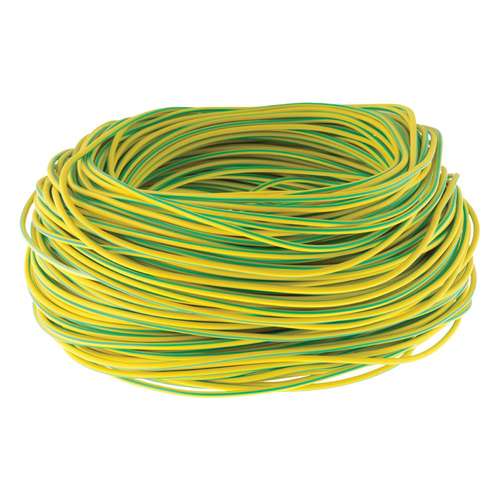 RONBAR PS8G100 High Quality 8 Millimeter PVC Earth Sleeving Green/Yellow 100m_base