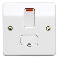 MK Switched Fused Spur with Neon 13A White Double Socket Brand New_base