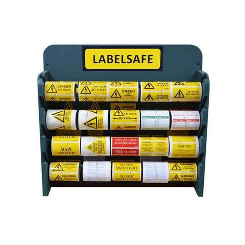 DISPENSER Fully Stocked With The Top 20 Electrician's Safety Labels_base