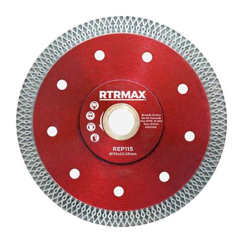 RTRMAX REP115 Diamond Disc With Flange 115mm x 22.23mm 20PC_base