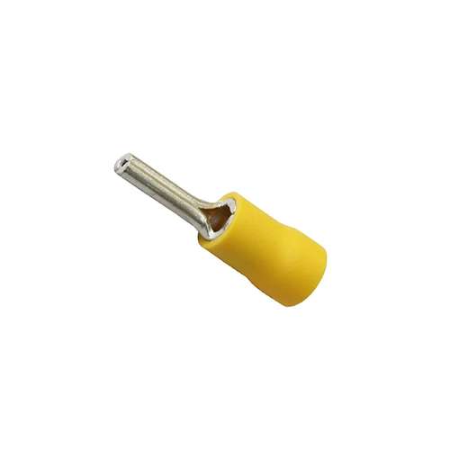 RONBAR PTY14.0 High-Quality 12mm Insulated Crimp Pin Terminal Copper Yellow_base