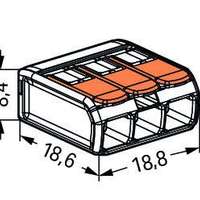 Wago 221-413 3 Way Compact Lever Splicing Connectors- Conductor Terminal Block (Box of 50)_base