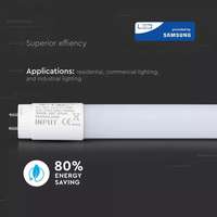 V-Tac VT652 10W T8 Nano Plastic LED Tube Rotatable 60cm Samsung Chip 6400K - White (VT-061)_base
