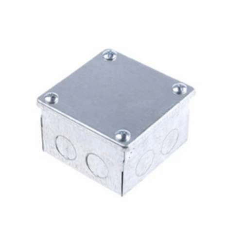 ADA33112G Galvanized Metal Adaptable Box C/W Knock Outs Steel Sheets 3X3X11/2"_base
