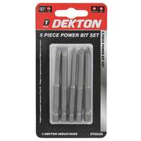 Dekton DT65429 5 Piece 75mm Flat, Phillips & Pozi Power Bit Set_base