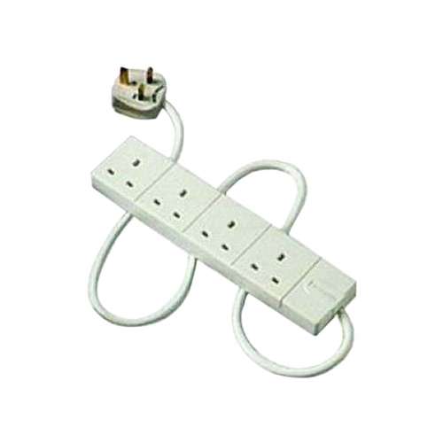 13 Amp 6 Gang Extension Socket C/W 2M Lead + Plug_base