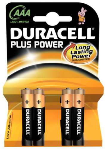 DURACELL AAADUR+ AAA 4pk Alkaline Battery_base