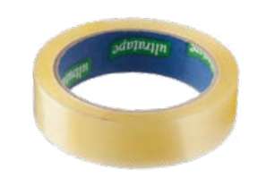 Ultratape CT2566 High Quality Clear Adhesive Packing Tape Plain Core 25mm x 66m_base