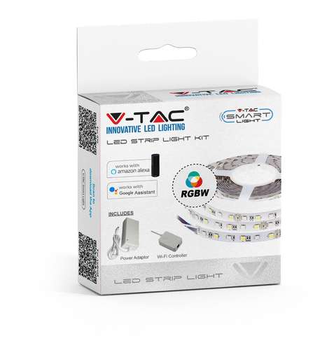 V-TAC VT2586 LED Strip Kit Compatible With Alexa & Google Home RGB+W 5M/ROLL_base