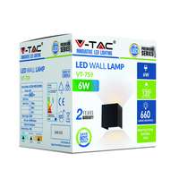 V-TAC VT7078 LED Up-Down Wall Light With Bridgelux Chip 3000k Black Square 6W_base