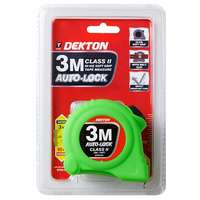 Dekton DT55161 HI VIS GREEN SOFT GRIP AUTOLOCK TAPE MEASURE 3M X 16MM
