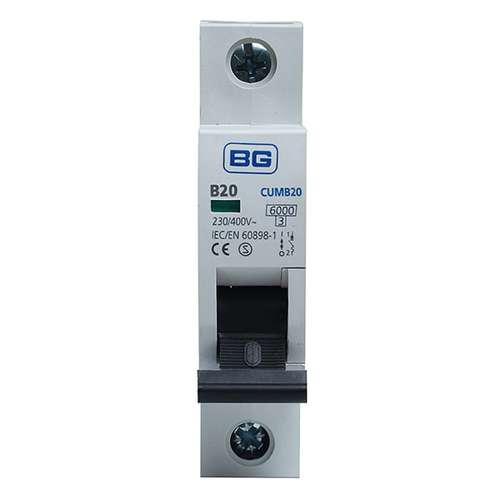 BG CUMB20 Single Pole Miniature MCB Circuit Breaker-20A_base