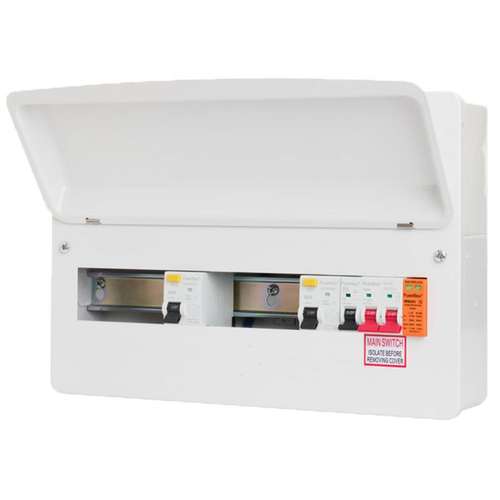 Fusebox F2006DX 6 Way Dual 80A 30mA RCD Consumer Unit T2 Surge Protection Device_base