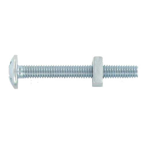 DELIGO RB650 Slotted Truss Head Roofing Bolts with Nuts M6 x 50mm Silver Tone_base
