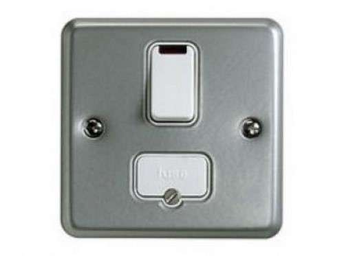 MK Electric Switch with Neon and Surface Mounting Box Metal Clad 13A K962ALM_base