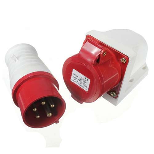 SHAYLA IP165RED Industrial Power Connector IP44 Waterproof Plug 16A 5 Pin 415V_base