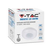 V-TAC VT6606 PIR Infrared Motion Sensor Ceiling Mounted White Body MAX:200W LED_base