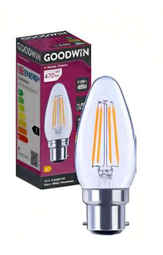 GOODWIN  Classic Candle Clear B22d 300D 4.0W/40W 470lm Dimmable Ra80 2700K LED Lamp