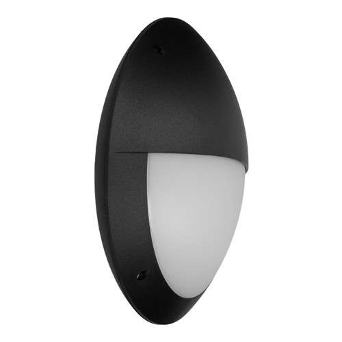 CBH12LEDEL Oval Design Black Bulkhead Fittings Eye Lid Modern LED Light 12W_base