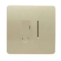 Trendi Switch ART-FSGO 13 Amp Fused Spur with Flex Outlet, Champagne Gold
