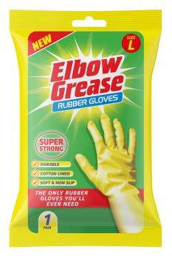 ELBOW GREASE EG26 SUPER STRONG RUBBER GLOVE LARGE 1PK