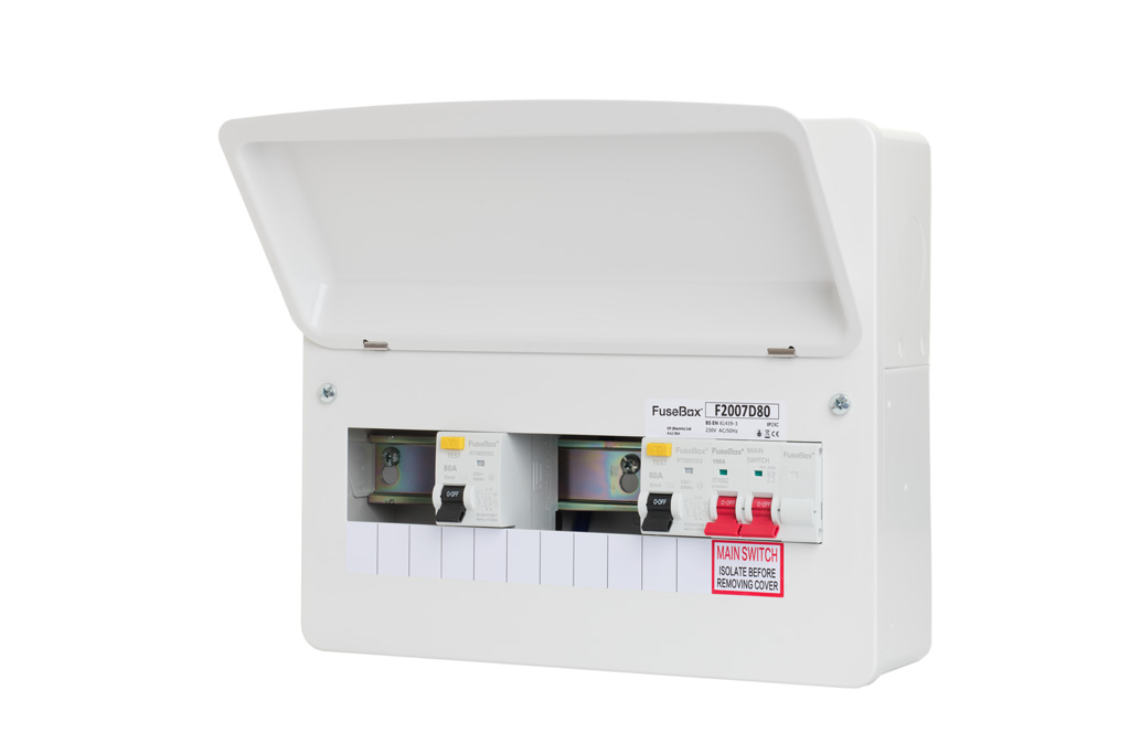 Fusebox F2017D80 17 Way Dual 80A 30mA RCD Consumer Unit