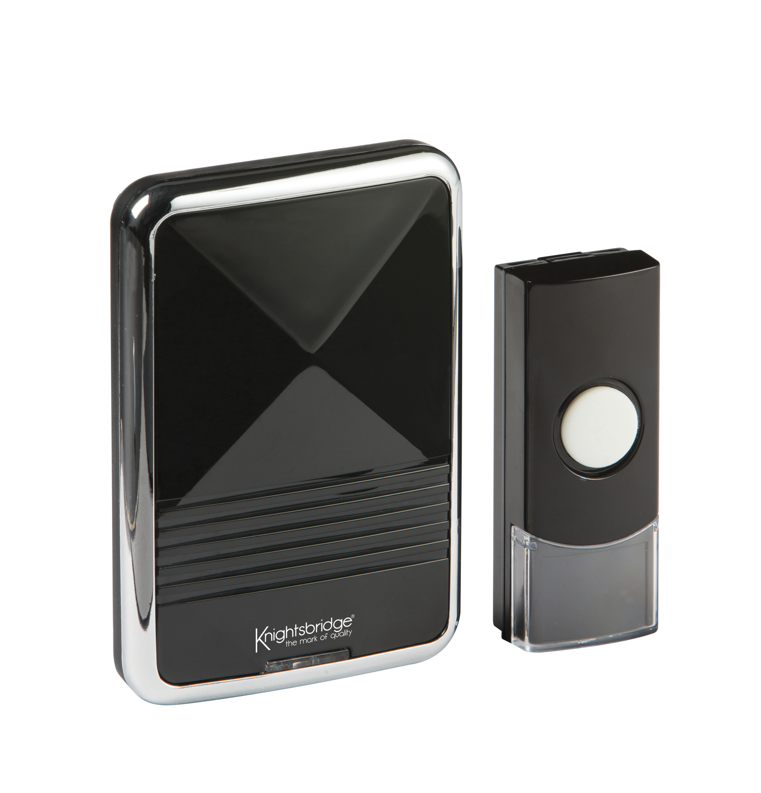 Black Wireless Plug-in Door Chime (80m range)
